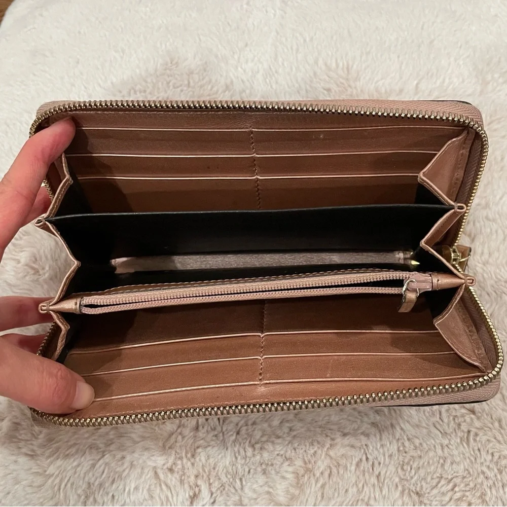 Gucci microguccissima continental zip wallet, metallic rose gold - Picture 3 of 12